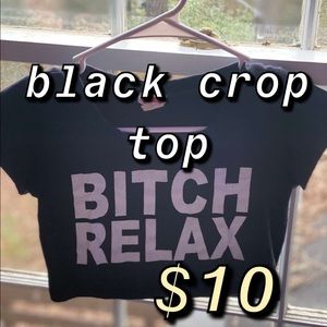 black crop top